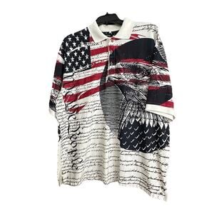 PRISTINE Cotton Traders Sport "We The People" Patriotic Polo Shirt - Men's XL